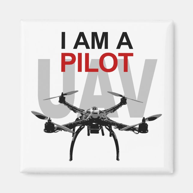 UAV Quadpilot Quadcopter Pilot Magnet (Vorne)