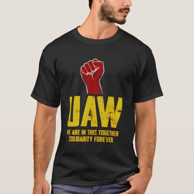 Uaw Strike Red T-Shirt United Auto Workers Gewerks (Vorderseite)
