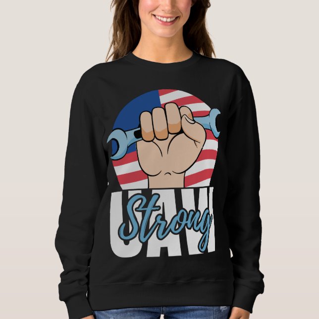 UAW Strike Red T-Shirt United Auto Workers Picket  Sweatshirt (Vorderseite)