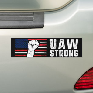 UAW Strong United Auto Workers Gewerkschaft Autoaufkleber
