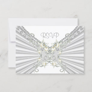 UAWG 25. Jubiläum Weißer Silber Pearl Jewel 2 RSVP Karte