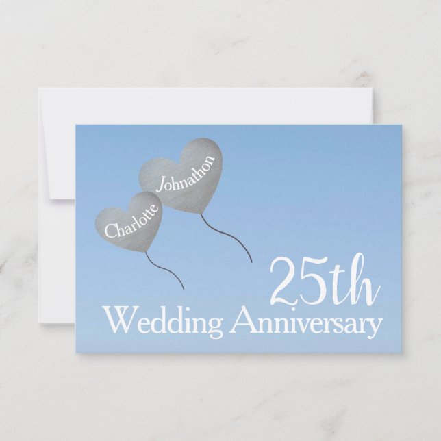 UAWG 25. Silberhochzeitkarte RSVP Karte (Vorderseite)
