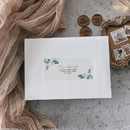 UAwg-Adresse für formale grüne Blätter Adressaufkleber