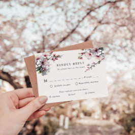 UAwg-Antwortkarte für die Blume der Wasserfarbe Sa RSVP Karte