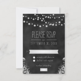 UAwg-Antwortkarte für die String-Leuchten RSVP Karte