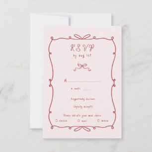 UAwg-Antwortkarte für die von Hand gezogenen Bögen RSVP Karte