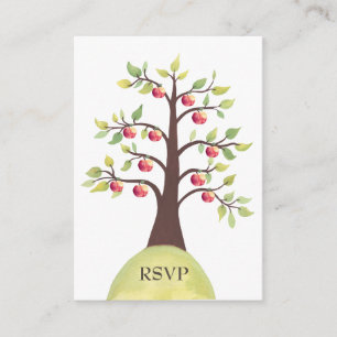 UAWG Apple Tree Watercolor Eggshell Wedding Cards Begleitkarte