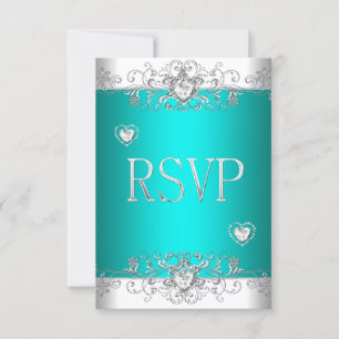 UAWG Aquamarine Silberschmiedeeisen RSVP Karte