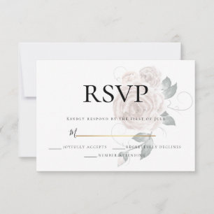 UAWG   Aquarell Rose Rosa RSVP Karte