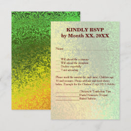 UAwg "Autumn Shades Green Yellow Wedding Vert" Einladung