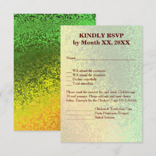 UAwg "Autumn Shades Green Yellow Wedding Vert" Einladung