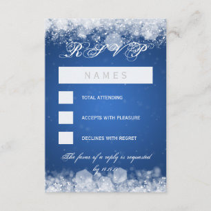 UAWG Baby Dusche Night Sparkle Blue RSVP Karte