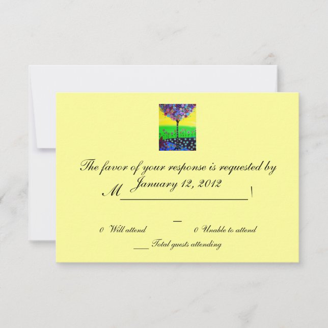 UAWG Bar Bat Mitzvah RSVP Karte (Vorderseite)