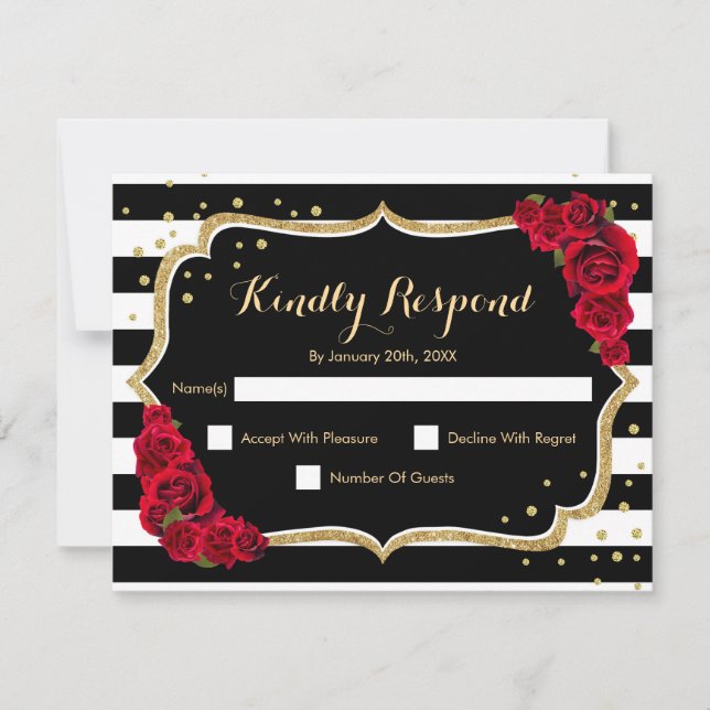 UAWG Birthday Party - Gold Black Card Einladung (Vorderseite)