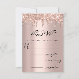 UAWG Blue Navy Rose Tropfen Simly Wedding RSVP Karte