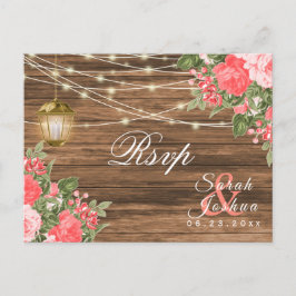 UAWG - Blume aus Holz, Laternen und Korallen Postkarte