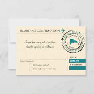 UAWG Boarding-Durchlauf NACH Dominikanische RSVP Karte