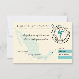 UAWG Boarding-Durchlauf NACH Mexiko RSVP Karte