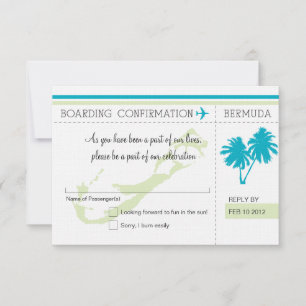 UAWG Boarding Pass auf BERMUDA RSVP Karte