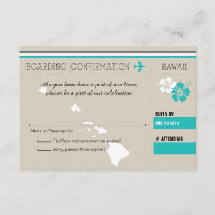 UAWG Boarding Pass auf HAWAII RSVP Karte