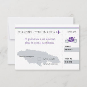 UAWG Boarding Pass auf JAMAICA RSVP Karte