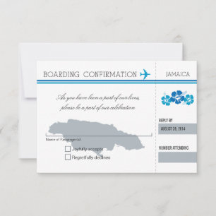 UAWG Boarding Pass auf JAMAICA RSVP Karte