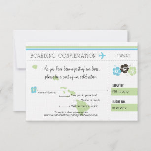 UAWG Boarding Pass bis Hawaii RSVP Karte