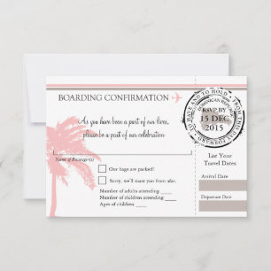 UAWG-Boarding-Pass für die Dominikanische Republik RSVP Karte