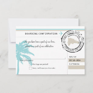 UAWG-Boarding-Pass für die Dominikanische Republik RSVP Karte