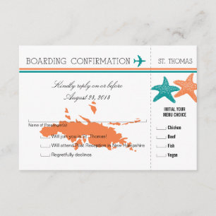UAWG Boarding Pass - St. Thomas RSVP Karte