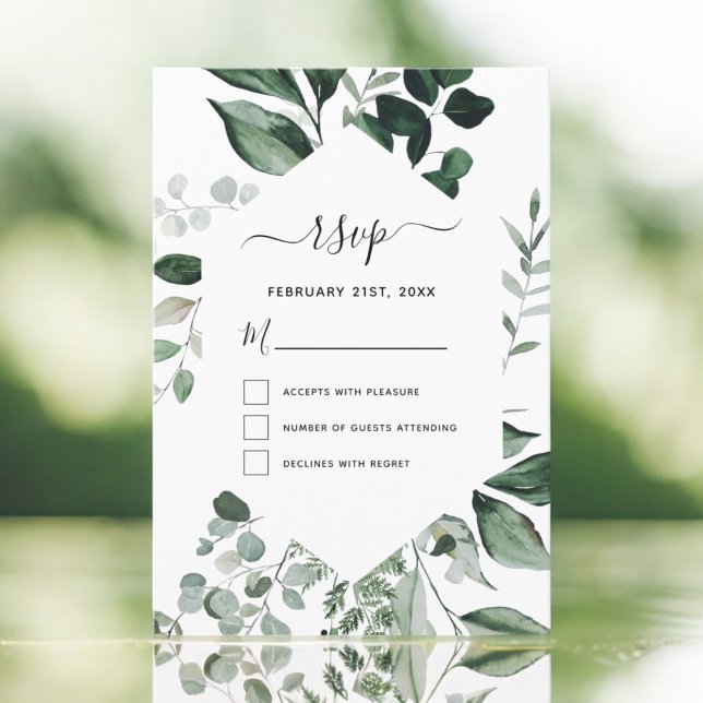 UAWG Botanische Hochzeit im Grünen Foliage Einladung (Von Creator hochgeladen)
