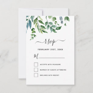 UAWG Botanische Hochzeit im Grünen Foliage Einladung
