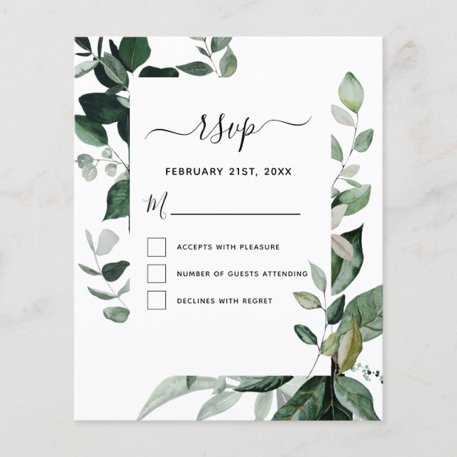 UAwg Botanische Hochzeit von Blättern Flyer (Vorne)