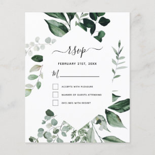 UAwg Botanische Hochzeit von Blättern Flyer