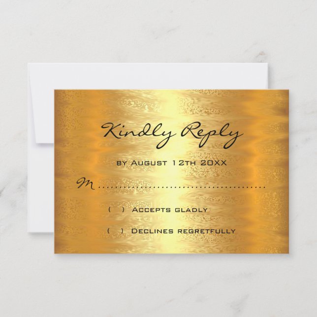 UAWG Brautparty Golden Foil RSVP Karte (Vorderseite)