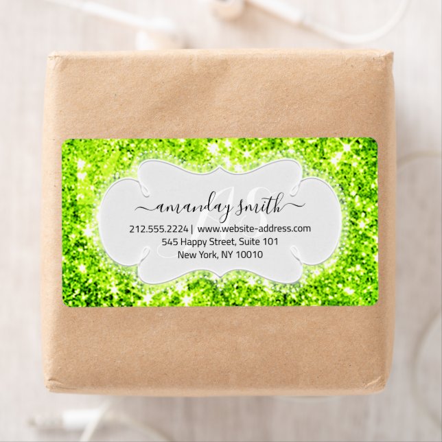 UAWG Bridal Monogram Wedding Glitzer Princes Green (Insitu)