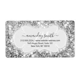 UAWG Bridal Monogram Wedding Glitzer Silver Gray