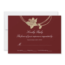 UAWG Burgundy Maroon Gold Floral Wreath Wedding