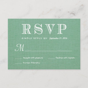 UAWG Burlap Mint Green Rustic Wedding Antwort