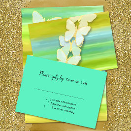 UAWG Butterfly Blau Gelb Farbe Einladung