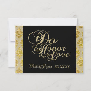 UAWG Champagne Damask Cards RSVP Karte