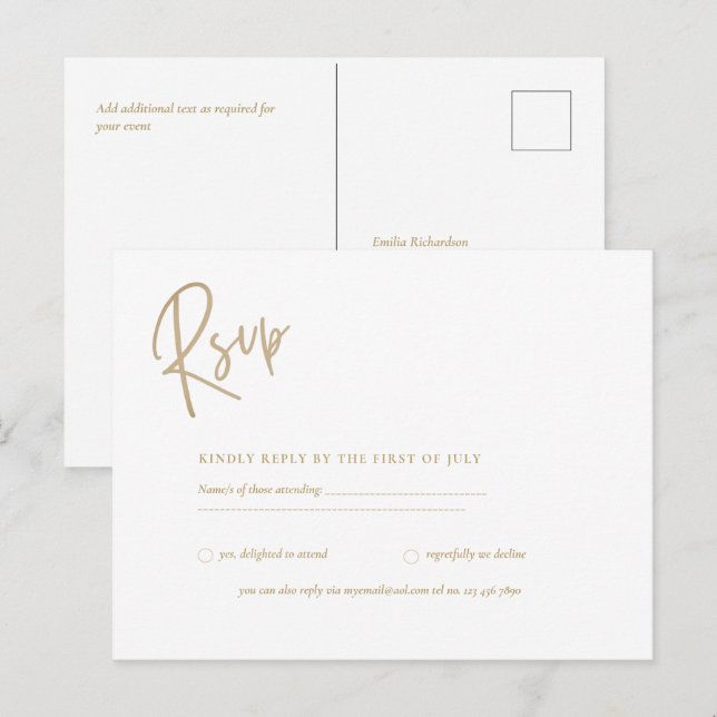 UAWG - Classic White Gold Postkarte (Vorne/Hinten)
