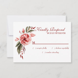 UAwg Coral & Blush RSVP Karte