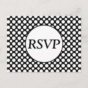 UAWG Custom White Polka Dots Postcard Einladungspostkarte