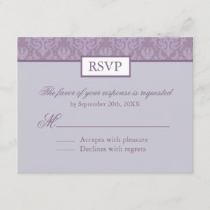UAWG - Damaskus-Reparaturkarten für Lavendel RSVP Karte