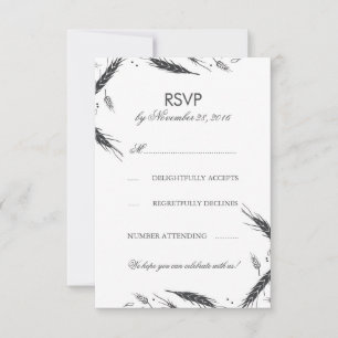 UAwg der Hochzeit im Herbst RSVP Karte