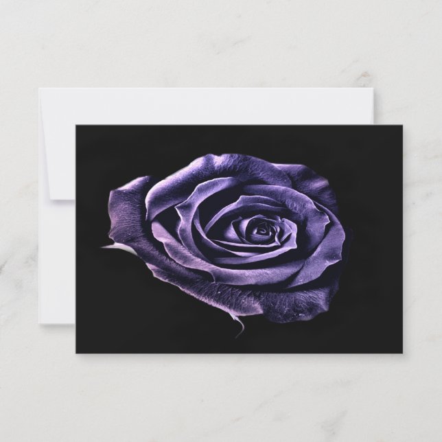 uAwg der lila Rose RSVP Karte (Vorderseite)