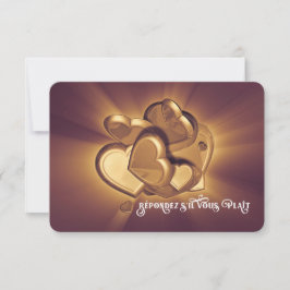 UAwg der strahlenden Herzen (Version 2) RSVP Karte