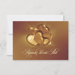 UAwg der strahlenden Herzen (Version 4) RSVP Karte