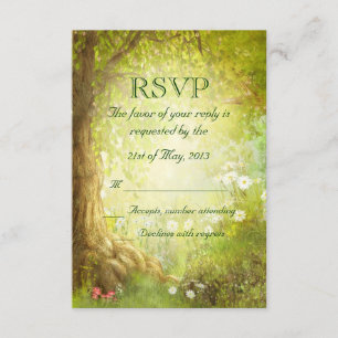 UAwg der verzauberten Waldlandschaft RSVP Karte